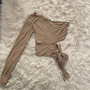 Nude One Shoulder Top